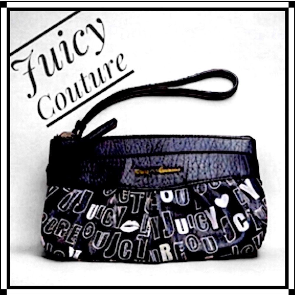 Juicy Couture Ruched Wristlet, Vintage, Multiple storage areas, Style JC 700